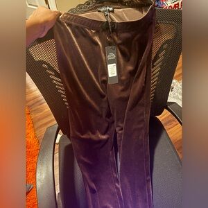 Brown velour fashion nova pants